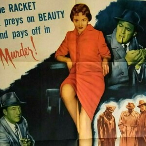 Calling Homicide Movie Poster 1956 Original Vintage 41" x 27" doblado Bill Elliot Regalo único