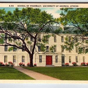 Carte postale de l'école de pharmacie de l'Université d'Athènes en Géorgie, cadeau unique