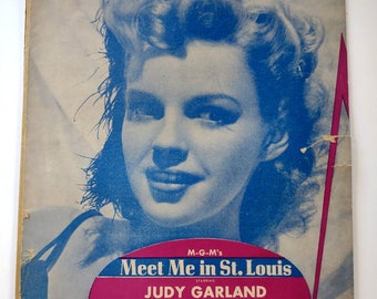 The Trolley Song Judy Garland Sheet Music Meet Me In St Louis 1944 Martin Blane Unique Gift