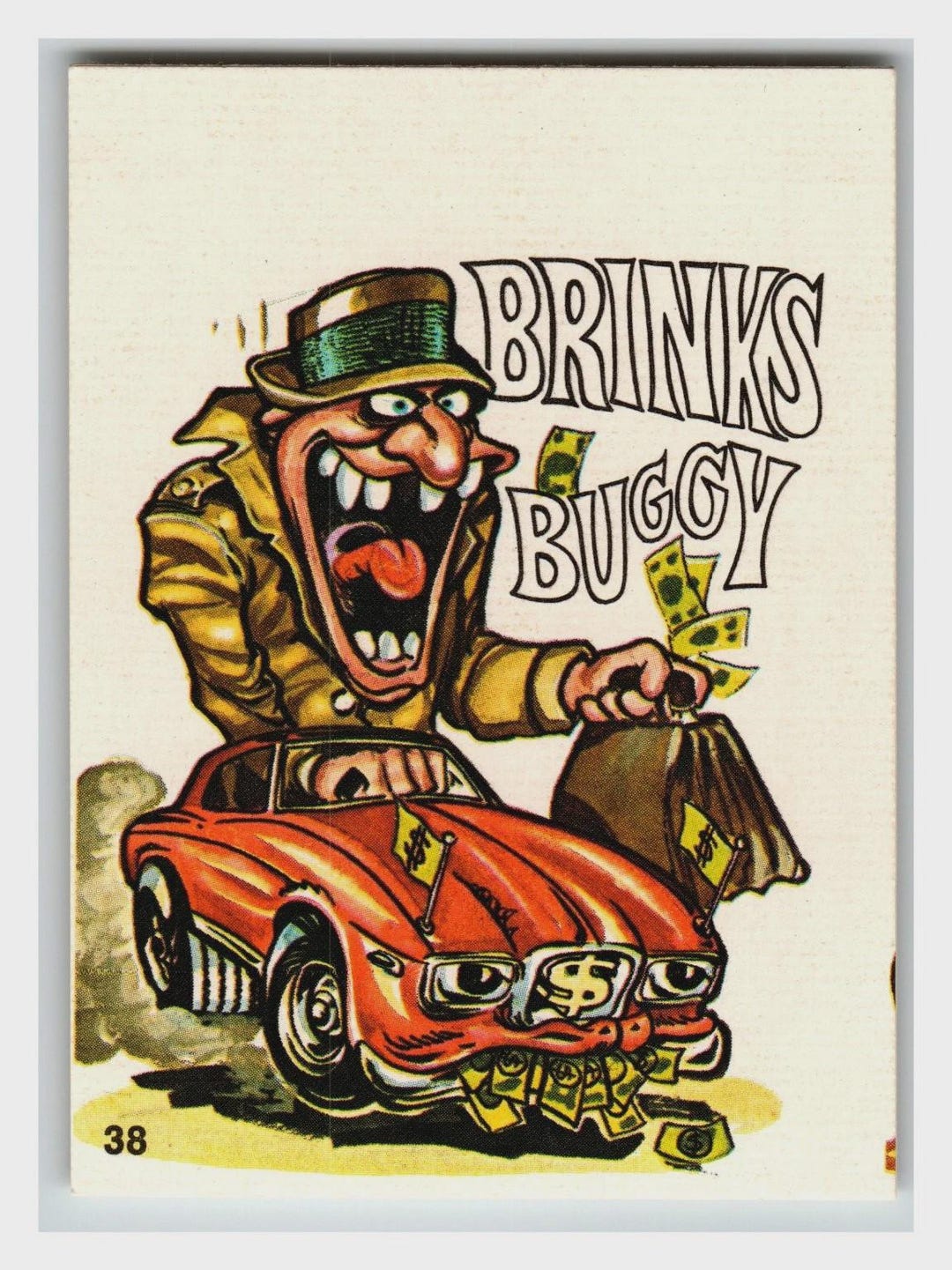 Brinks Sticker Fantastic Odd Rods BRINKS BUGGY Sticker Single #38 Parody Cartoon Hot ...