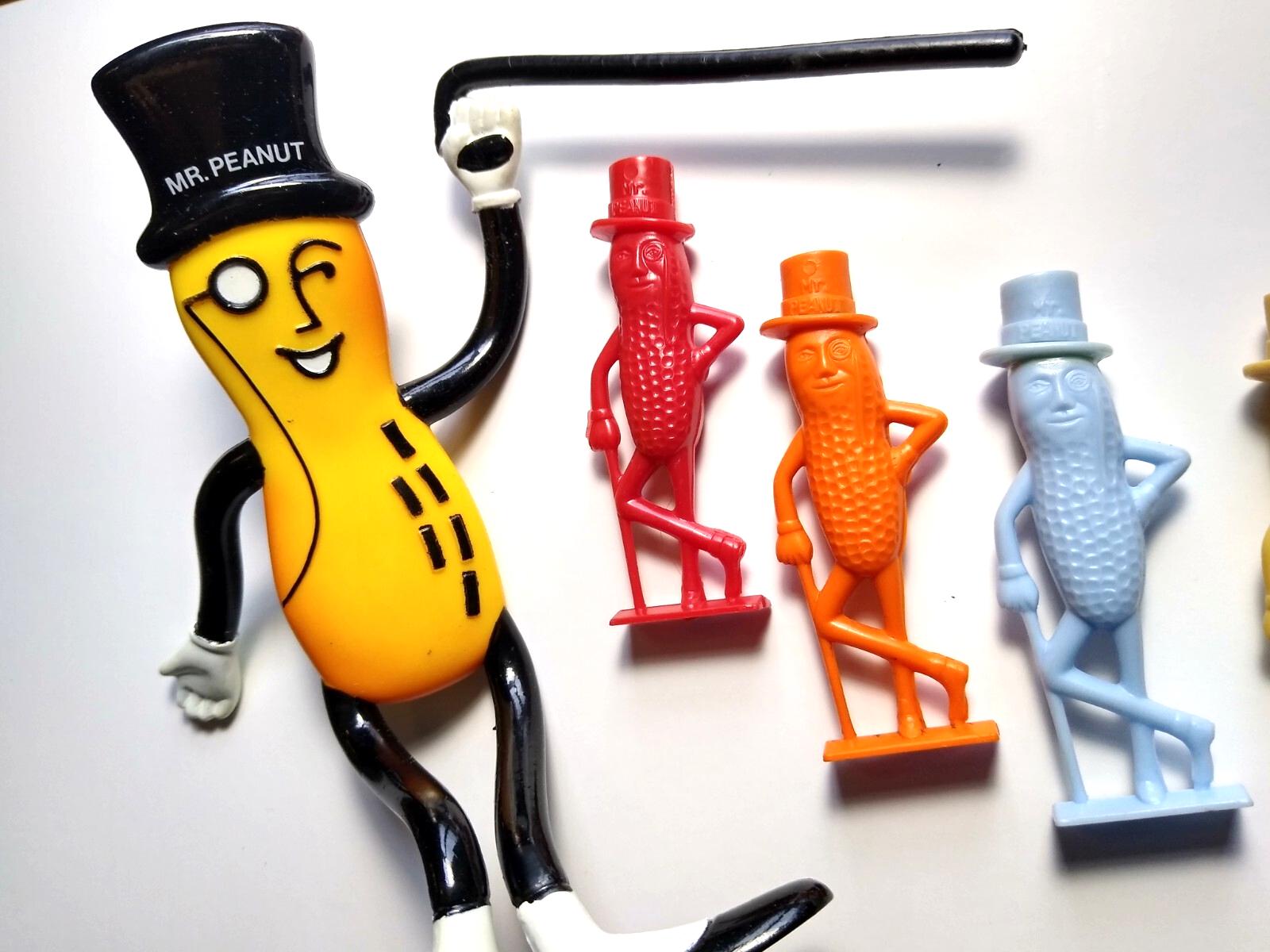 Mr. Peanut Planters Lot of 5 Items Bendy Figure Red Orange Blue
