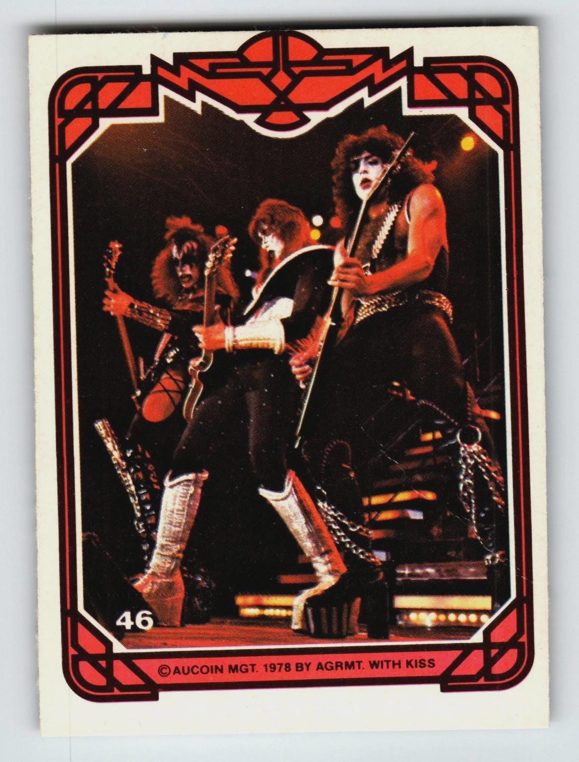 Donruss Kiss Band 1978 Music Trading Card #46 Vintage Gene Paul