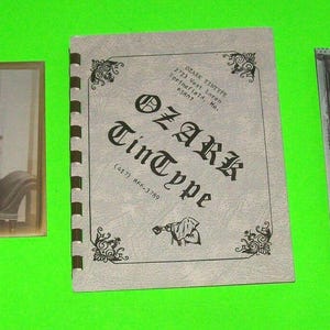 Vintage Tin Type Catalog Product Photos Samples Children With Gun Western Attire Unique Gift