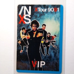 INXS Backstage Pass VIP Laminated 1990-1991 X Tour New Wave Pop Rock Band Photo