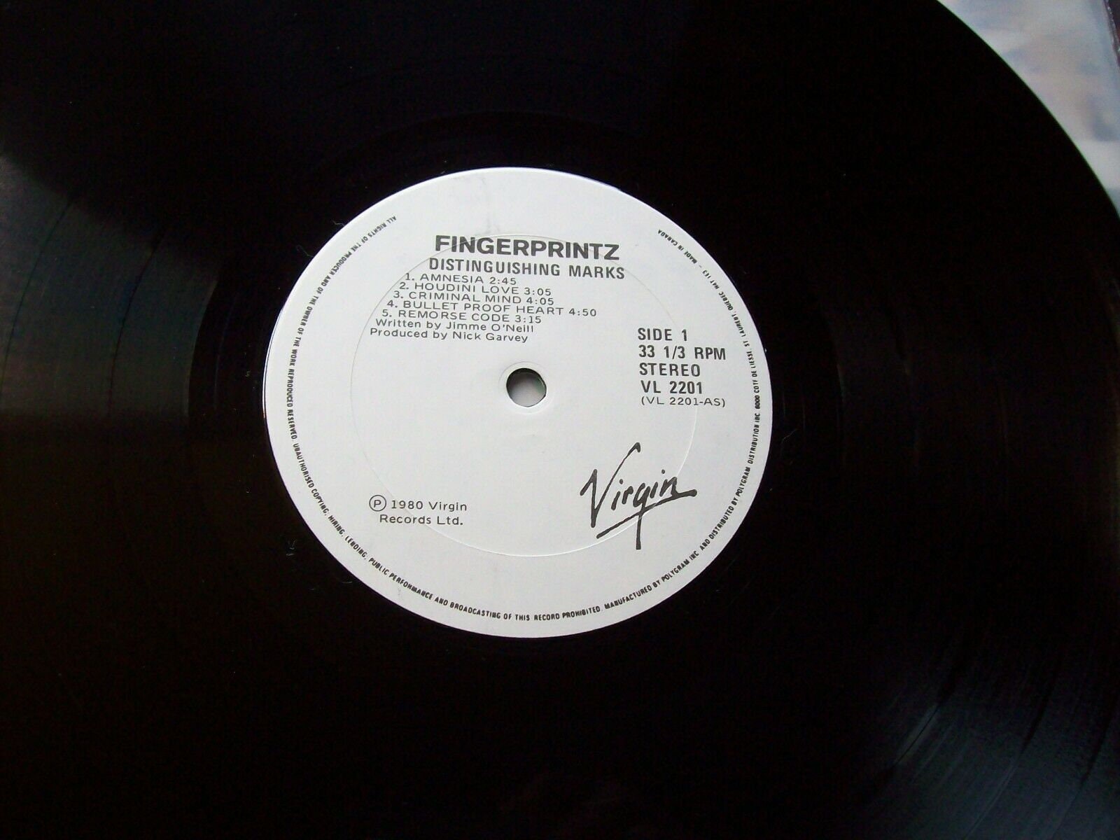Fingerprintz Distinguishing Marks Vinyl LP Record 1980 New Etsy