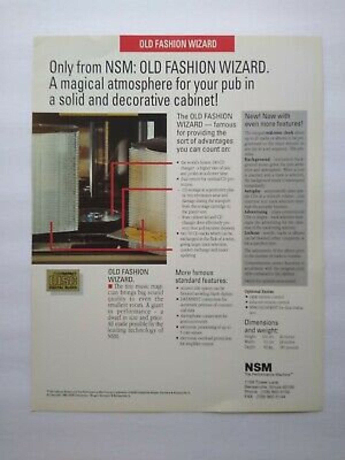 NSM Old Fashion Wizard Jukebox FLYER Phonograph Music Art Etsy