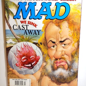 MAD マガジン 2001 年 4 月号 #404 キャストアウェイ ジョージ ブッシュ 政治 映画 パロディ パロディー ユニークなギフト