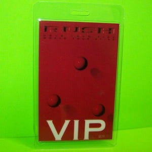 Rush Hold Your Fire VIP Backstage Pass Original 1987 Tour Hard Rock Prog Music Music Gift Unique Gift