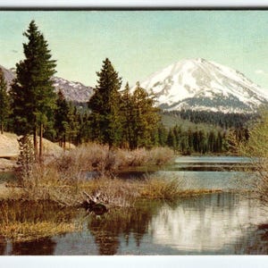 Union Oil 76 Gasoline Post Card 1939 Volcan Mt Lassen Scenic Rustic View Calif