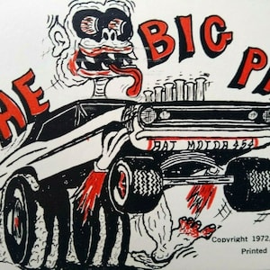 Carte postale Hot Rod Chevrolet Big Pig Rat Motor 454 Monster Car Auto Racer Card '72 Cadeau unique