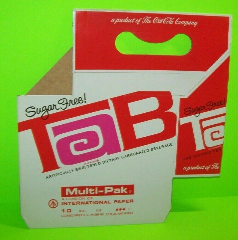 Tab Soda Original 6 Pack Cardboard Bottle Carton Pepsi Cola Etsy
