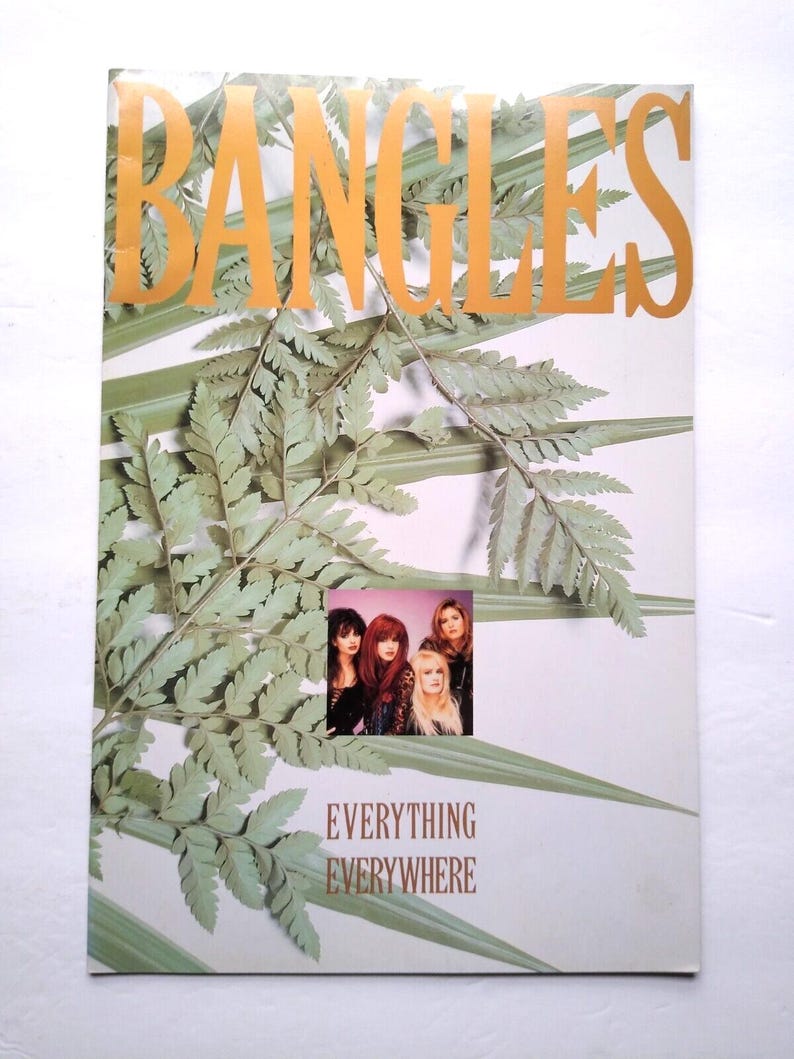 Bangles Tour Bangles Everything Tour Book Original 1988 Pop Classic Rock Music Color ...