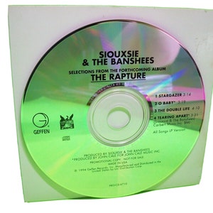 Siouxsie And The Banshees Selections From Album The Rapture CD Promo Post-Punk Unique Gift