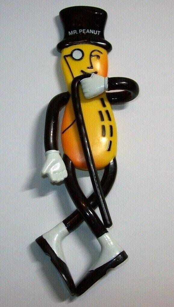 Mr Peanut Doll Planters Peanuts Rubber Bendable Toy Figure Gift