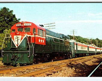 Railroad Postcard Train Locomotive Railway 2312 Preamble Express Chrome Unused Unique Gift