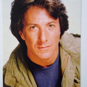 Dustin Hoffman Photo Postcard Rain Man Tootsie Movie Actor Star Unused Chrome