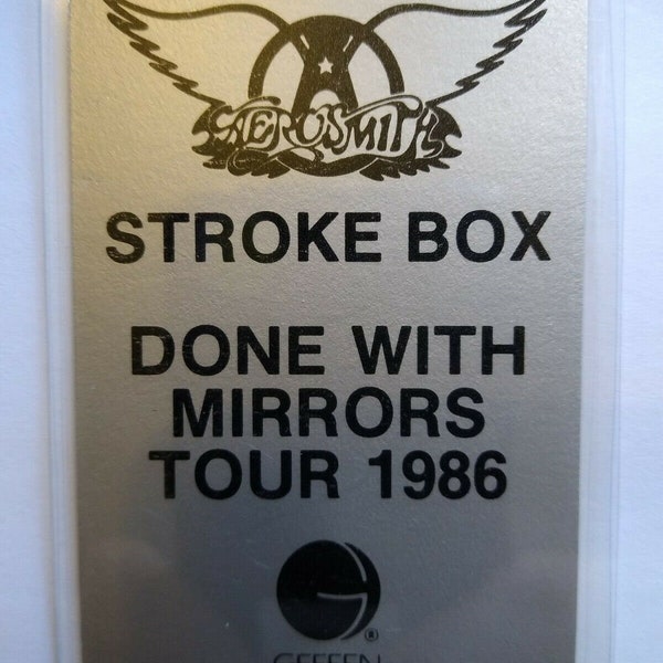 Aerosmith Done With Mirrors Backstage Concert Pass Original Hard Rock Stroke Box Music Gift