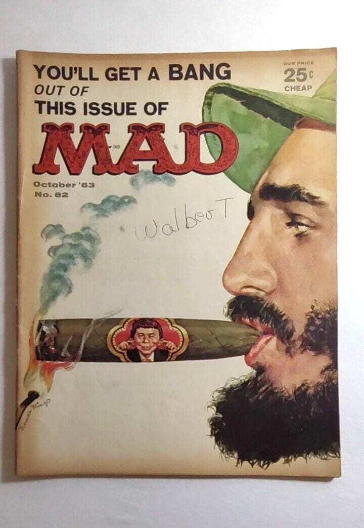 MAD Magazine Oct 1963 No 82 Fidel Castro Alfred Hitchcock the
