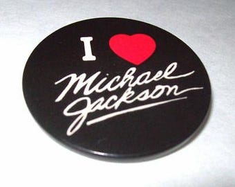 Michael Jackson Vintage Pin Badge Button Pinback 1980s King Of Pop New Old Stock Unique Gift