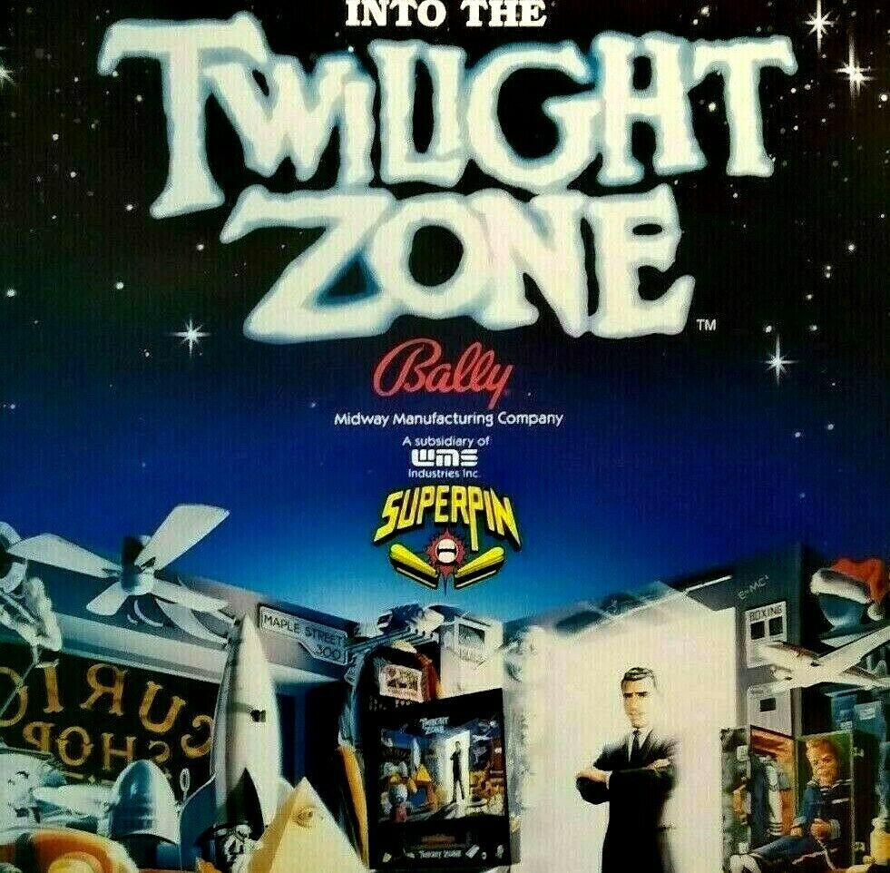 The Twilight Zone Bally Rod Serling Pinball Drink Coaster Original Plastic Promo 