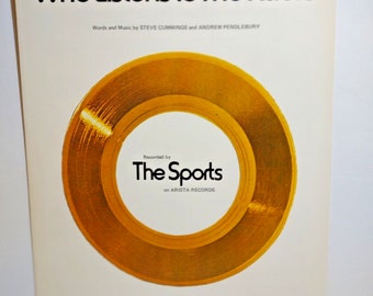 The Sports Who Listens To The Radio Sheet Music 1979 New Wave Australian Rock Unique Gift