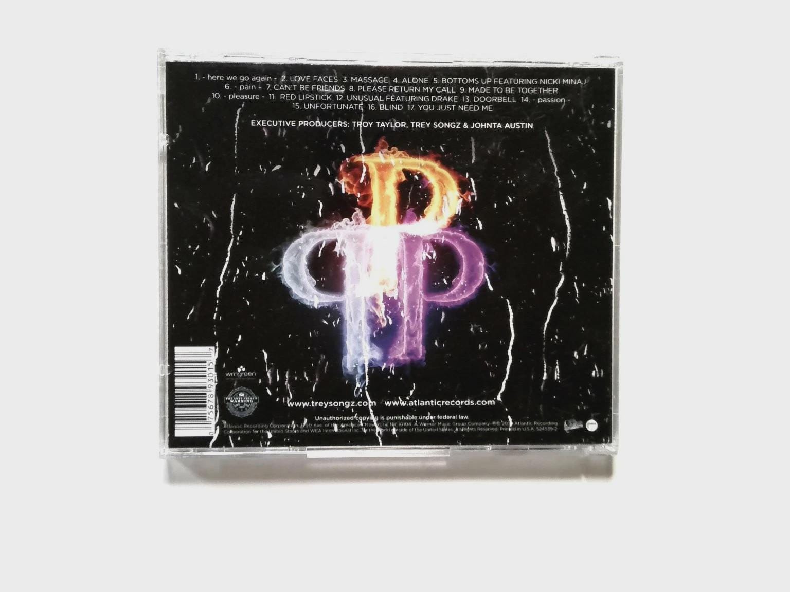 Trey Songz Passion Pain and Pleasure CD Atlantic Records R&B Soul