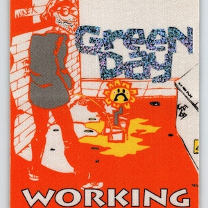 Green Day Backstage Pass Fabric Cloth 1994 Dookie Tour Working Crew Punk Rock Unique Gift