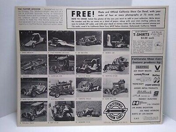 ピンクパンサーリムジンカリフォルニアショーレースカーオリジナル写真