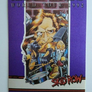 Skid Row Backstage Pass Original 1992 Slave To The Grind Tour Hard Rock Purple Music Gift Unique Gift