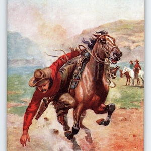 Cowboy Fun Horse Gun Postkarte Raphael Tuck Harry Payne Art 2630