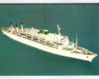 Ship Boat Postcard Brasil And Argentina Moore McCormack Lines M Chrome Unused