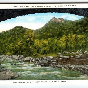 Carte postale vintage – Arch Rock, parc national des Great Smoky Mountains – Tenn Linen