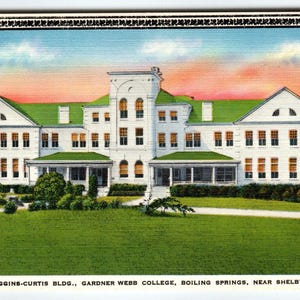 Carte postale Huggins-Curtis Gardner Webb College Boiling Springs en Caroline du Nord