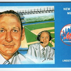 1969 NY Mets Baseball Postkarte Susan Rini Linsey Nelson Unbenutzte Limitierte Edition Einzigartiges Geschenk