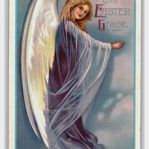 エレン・クラップサドル エンジェル・アルファベット ジークレー版画 Clapsaddle Angel - Etsy
