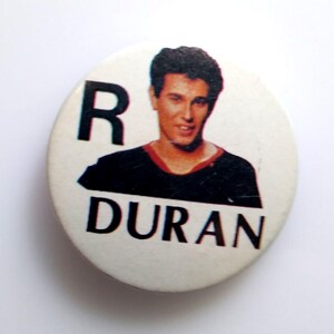 Duran Duran Roger Taylor Vintage 1980s Badge Button Pin Pop Rock New Wave Band R