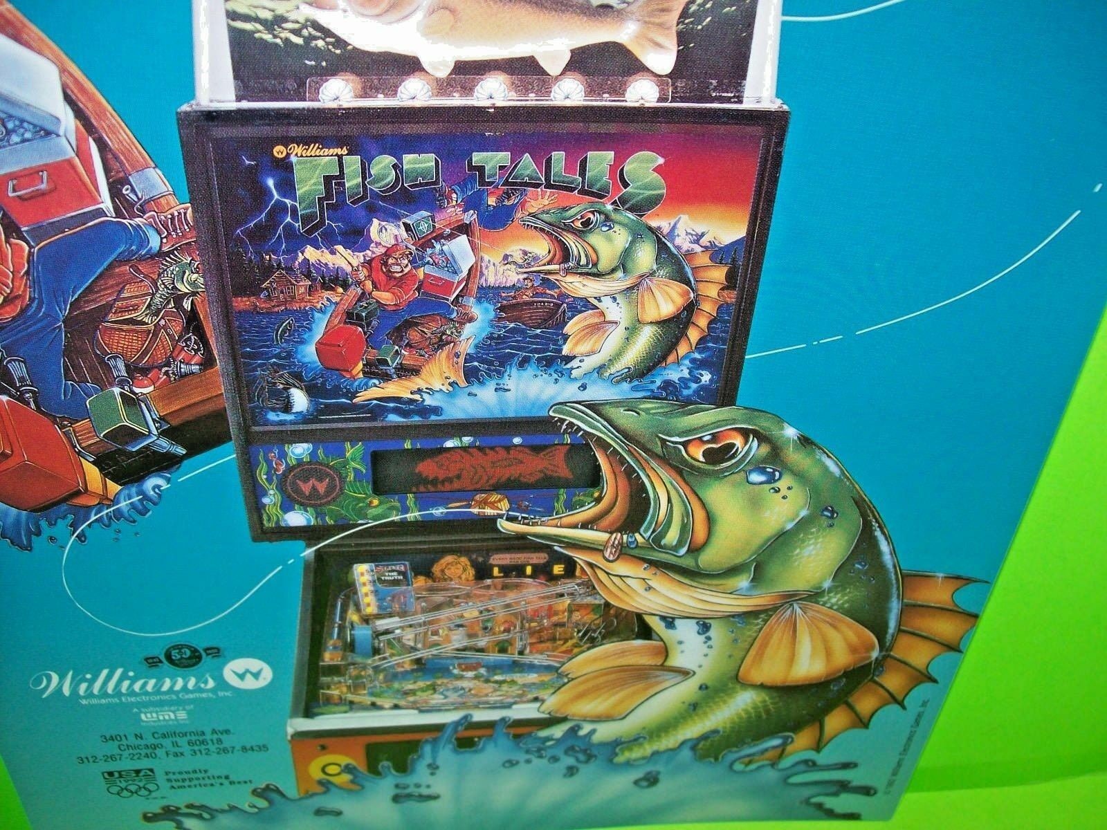 Williams Fish Tales Pinball FLYER Original NOS 1992 Sports Etsy