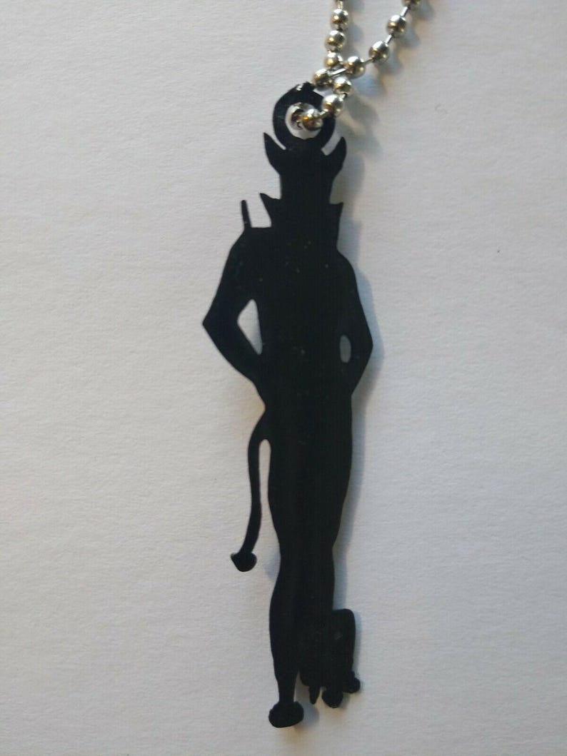 Vintage Halloween Plastic Devil Satan Keychain Goth Cool Dead Spooky ...