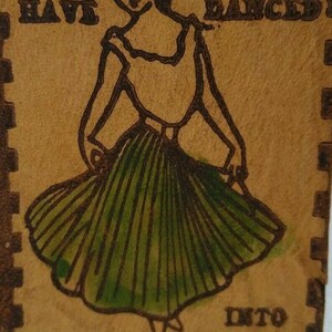 Carte postale en cuir Vous avez dansé dans mon coeur Ballerine danseuse Robbins Carte postale cadeau unique inutilisée
