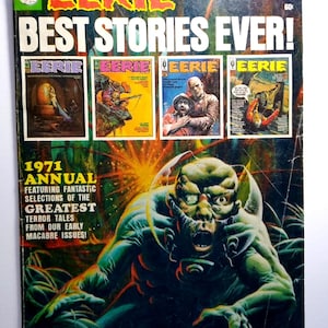 Vintage Eerie Magazine 1971 Annual Best Stories Ever Blazing Combat Monsters