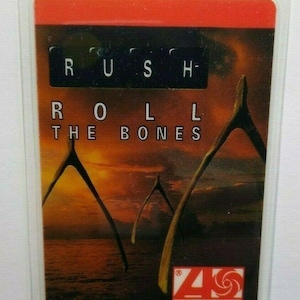 Rush Roll The Bones Backstage Pass Original 1991 Concert Tour Hard Rock Gift Music Gift Vintage