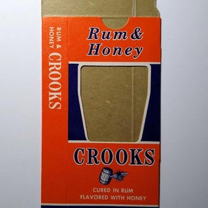Crooks Cigars Rum & Honey EMPTY Unused 6 Cent Product Box 1930s Original Vintage