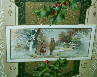 Antique Christmas Postcard: 1911 John Winsch Embossed Art, Germany