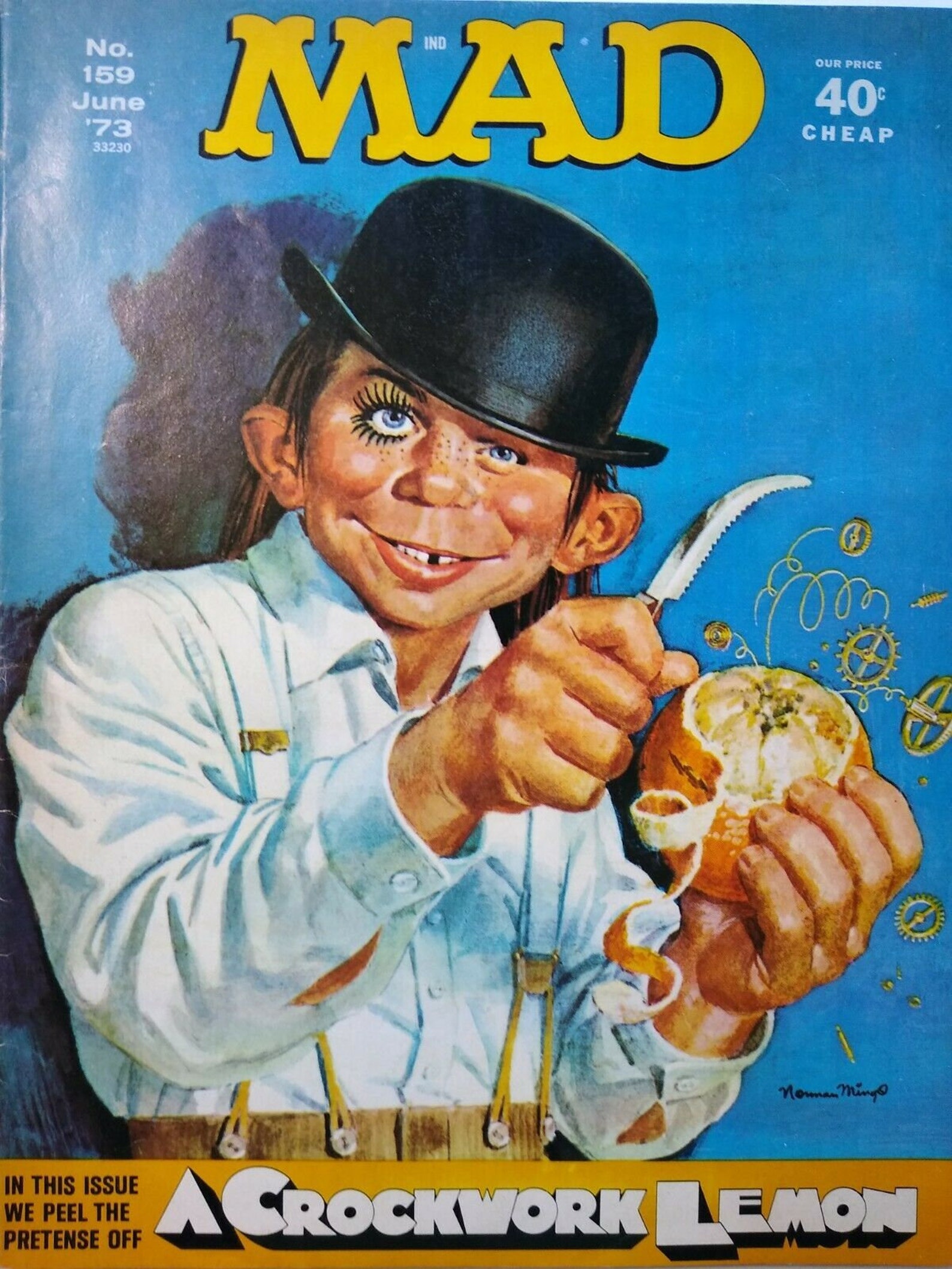 MAD Magazine June 1973 No 159 A Clockwork Orange Cover Vintage | Etsy