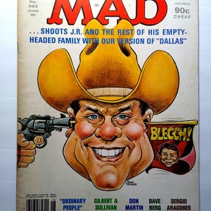MADマガジン 1981年6月号 #223 ダラスのテレビ番組「JRを撃ったのは誰だ」パロディ、パロディー、コミック、ユーモア