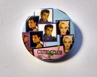 Vintage Culture Club Pinback Button, Boy George, 1984