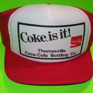 Coca-Cola Baseball Cap Red Hat 1980s Vintage Coke Is It NOS Thomasville Soda