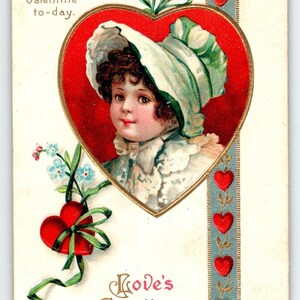 Carte postale Saint Valentin Bonnet enfant Ellen Clapsaddle Art international Allemagne Cadeau unique