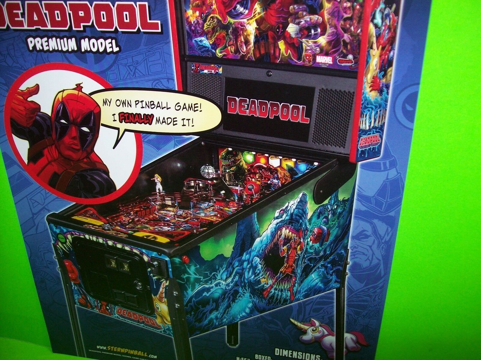 Deadpool Pinball FLYER Marvel Comics Premium Edition Promo Etsy
