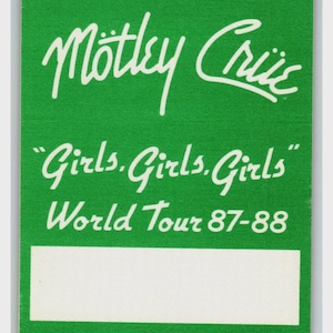 Vintage Motley Crue Backstage Pass - Etsy